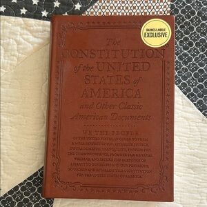 Brown Leather Constitution of the United States Book